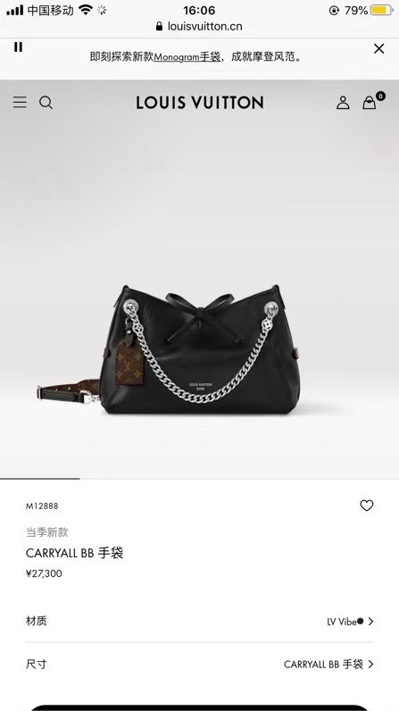 Louis Vuitton Basic Bag Cow Leather M-l