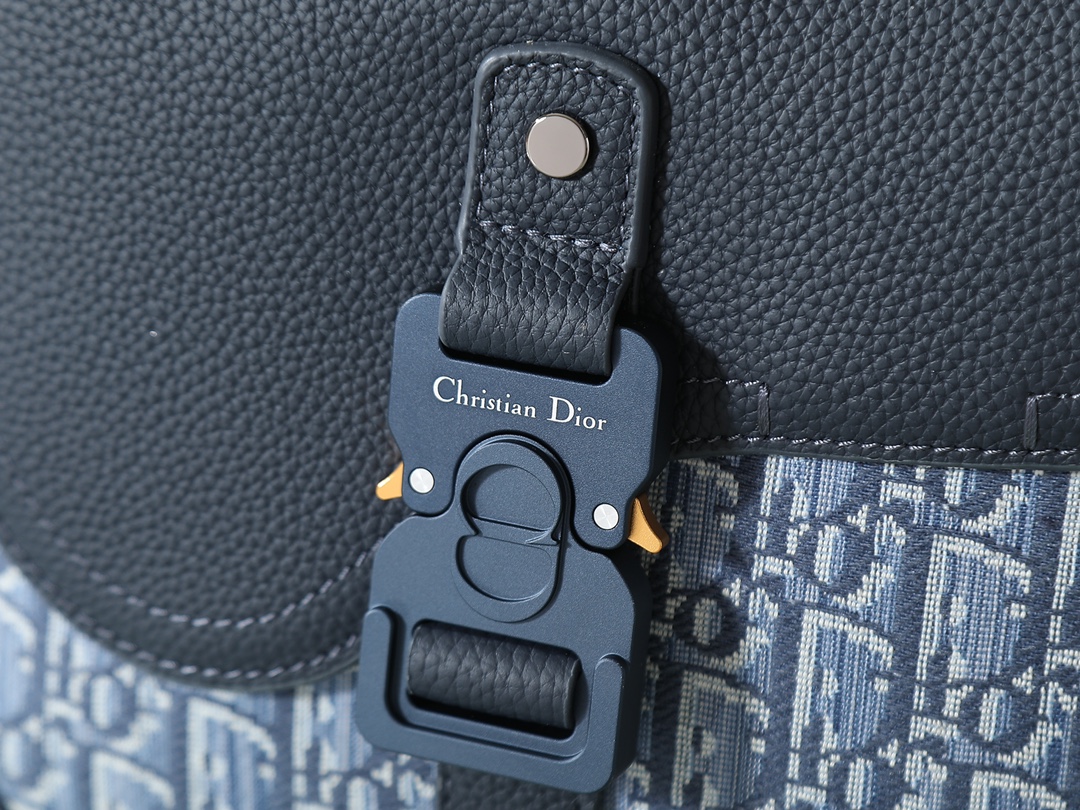 Dior Shoulder Bag Cow Leather Blue L