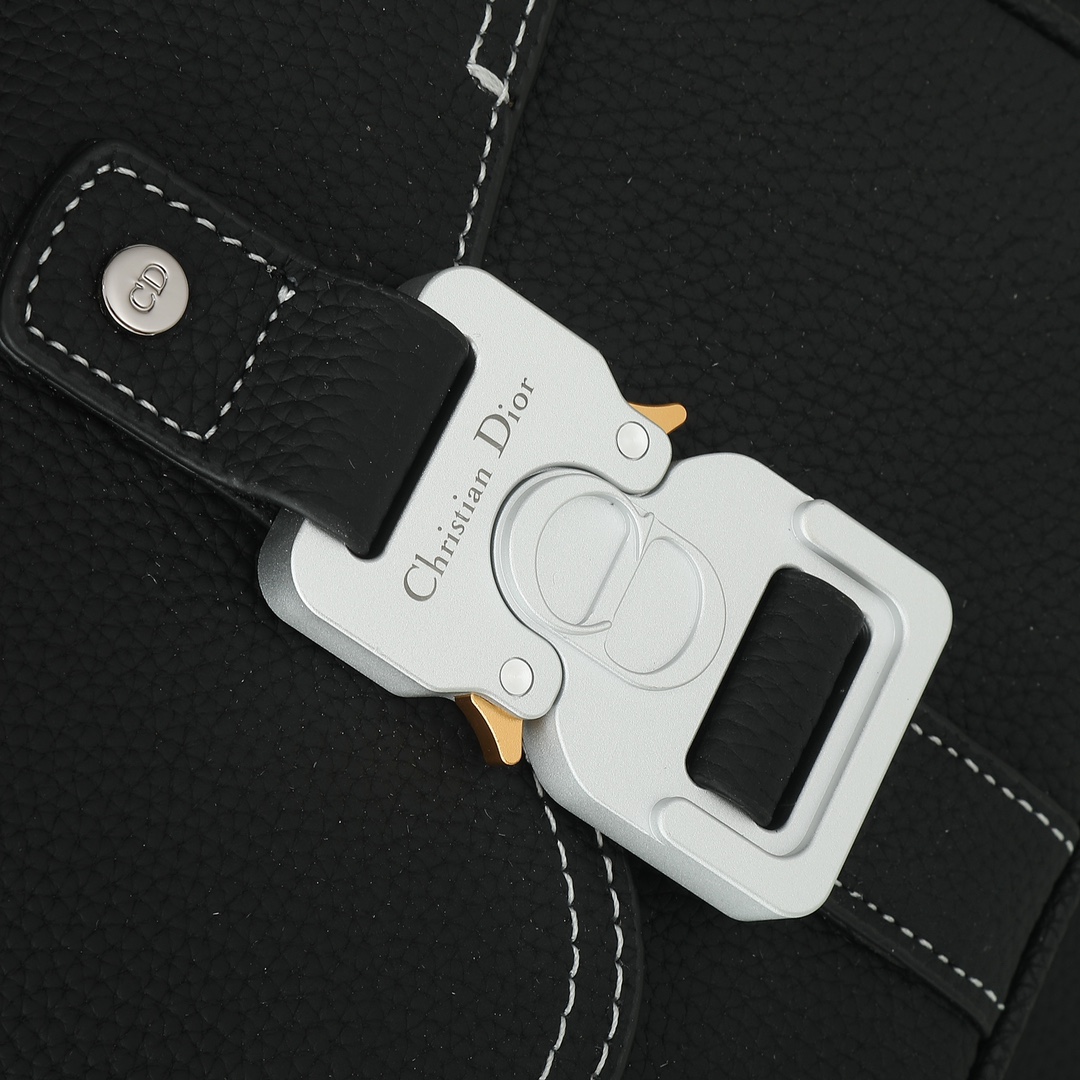 Dior Shoulder Bag Cow Leather Black