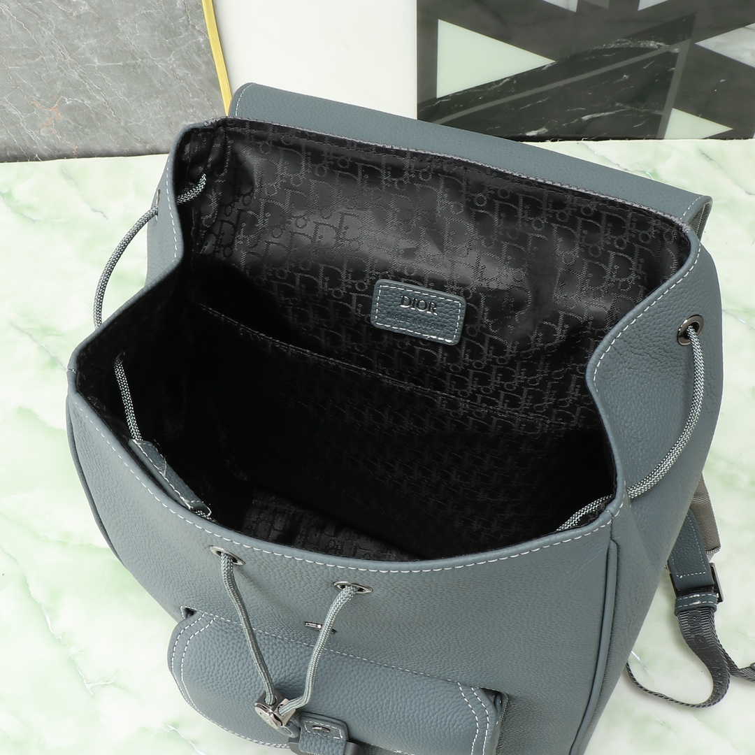 Dior Shoulder Bag Cow Leather Gray L