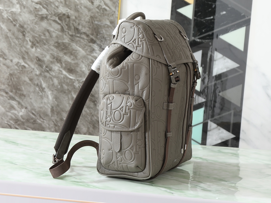 Dior Shoulder Bag Cow Leather Gray L-s-205l