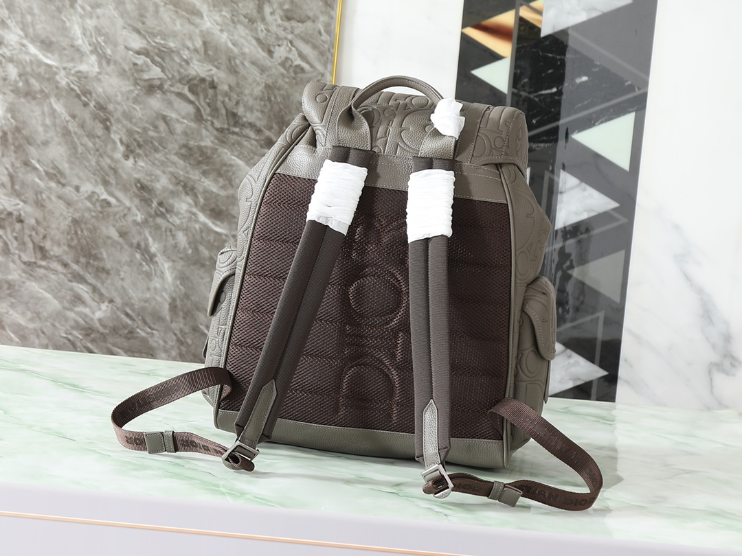 Dior Shoulder Bag Cow Leather Gray L-s-205l