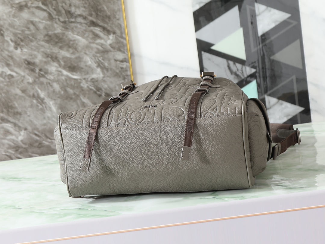 Dior Shoulder Bag Cow Leather Gray L-s-205l