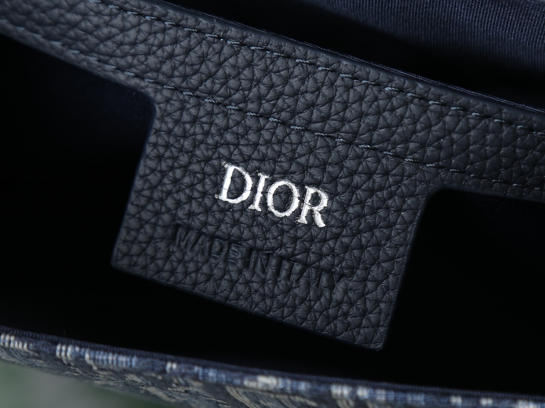 Dior Messenger Bag Cow Leather Blue L-s