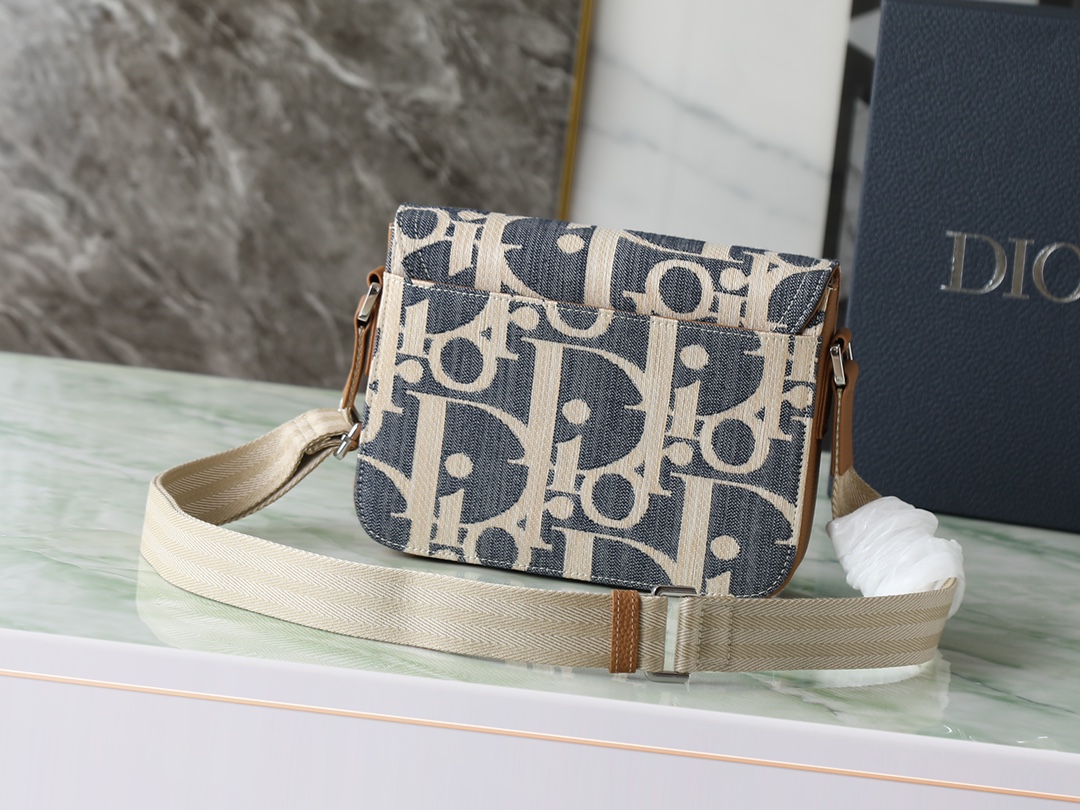 Dior Messenger Bag Cow Leather Brown M-l