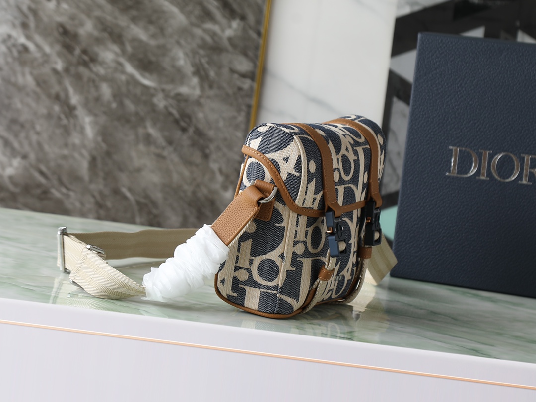 Dior Messenger Bag Cow Leather Brown L