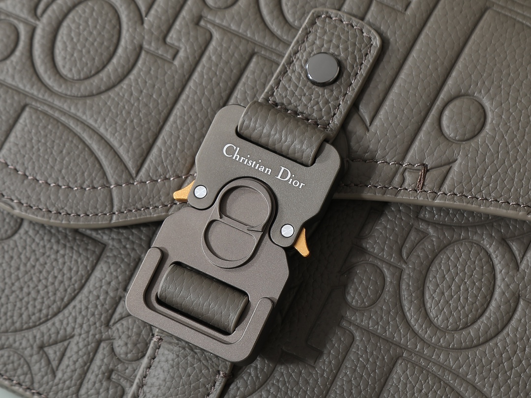 Dior Messenger Bag Cow Leather Gray 049l-l