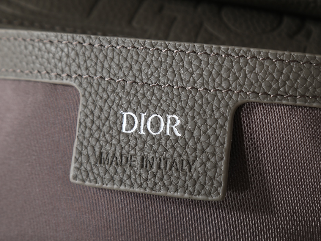 Dior Messenger Bag Cow Leather Gray 049l-l