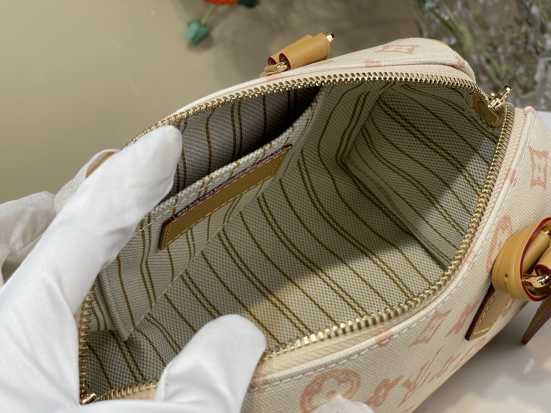 Louis Vuitton Basic Bag Cow Leather White M-l-s