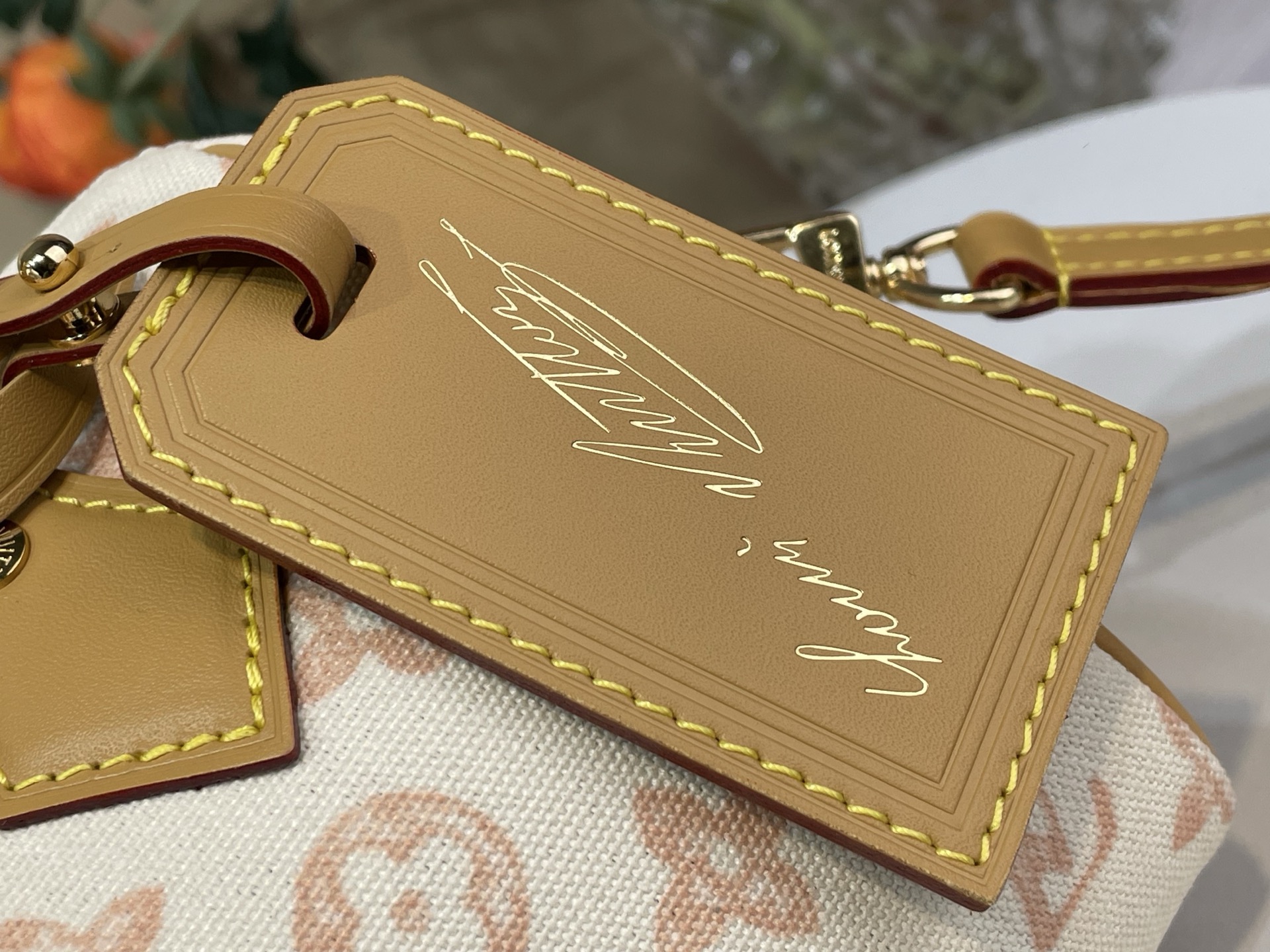 Louis Vuitton Basic Bag Cow Leather White M-l-s