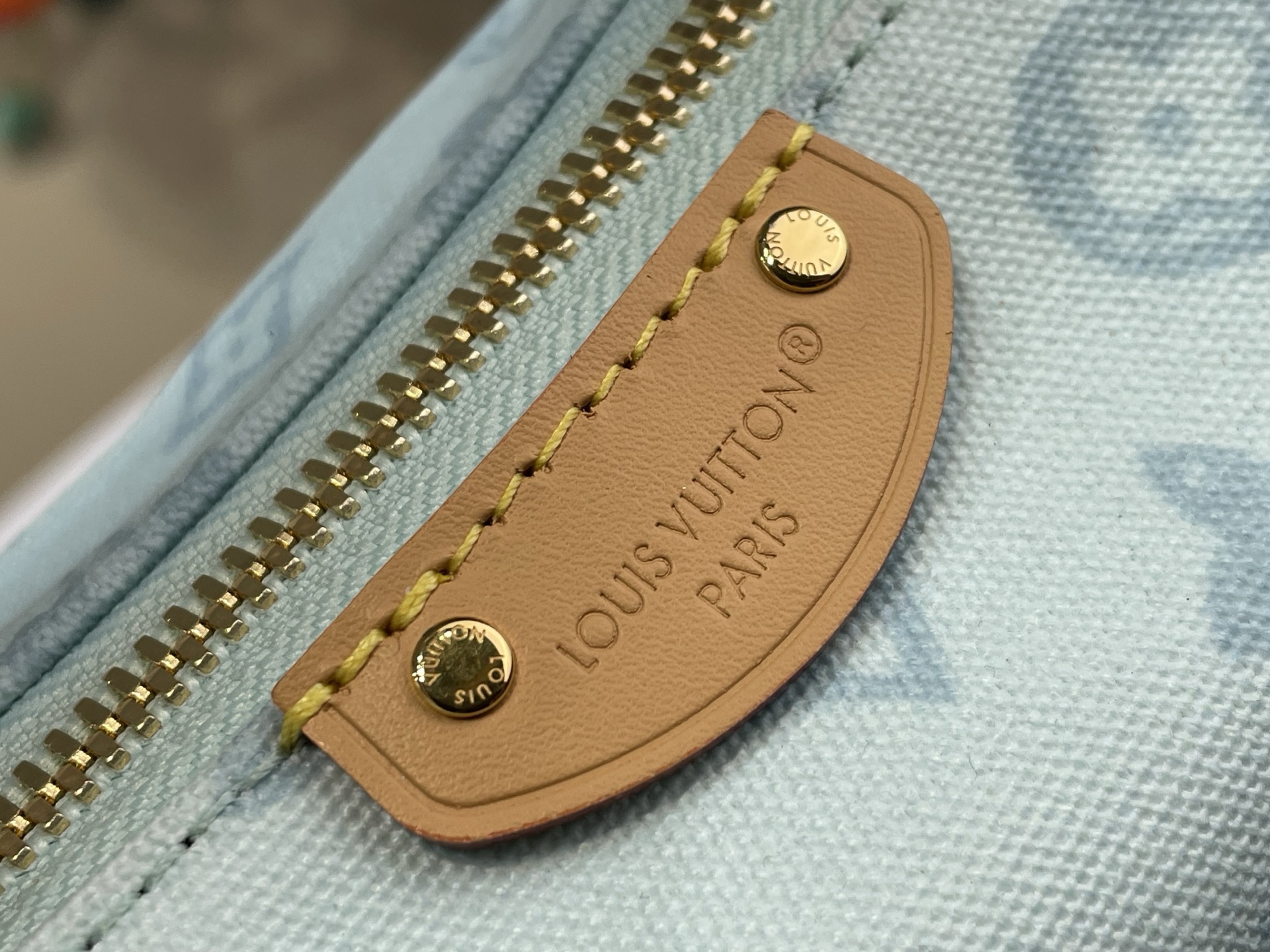 Louis Vuitton Basic Bag Cow Leather Blue M-l-s