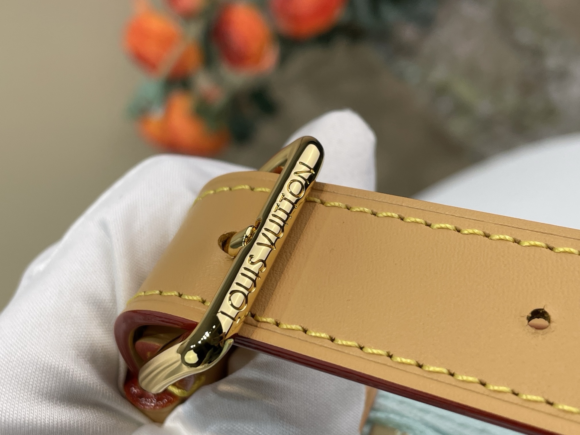 Louis Vuitton Basic Bag Cow Leather Blue M-l-s