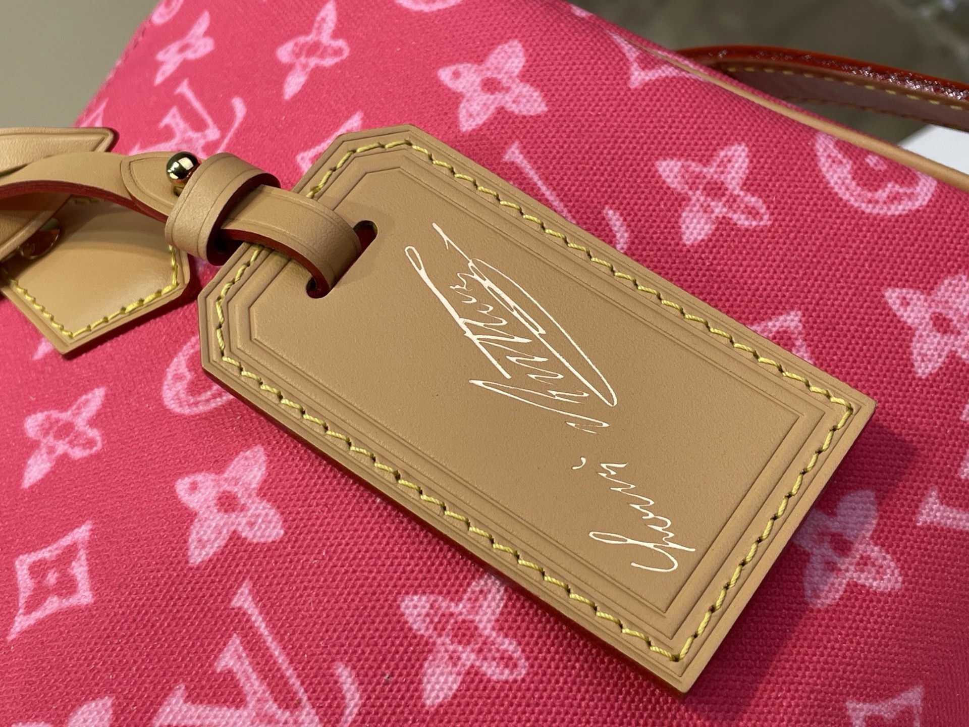 Louis Vuitton Basic Bag Cow Leather Red M-l-s