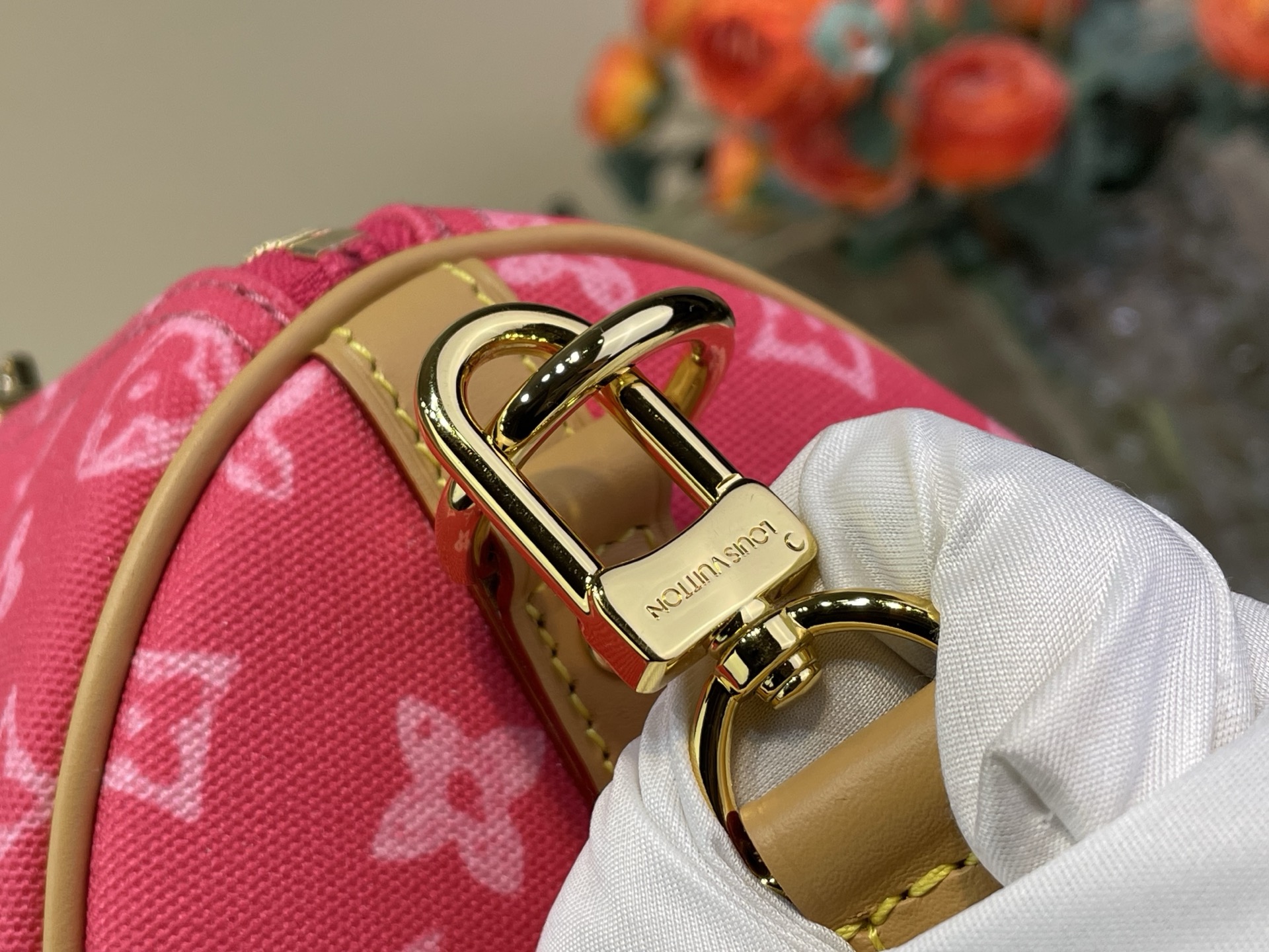 Louis Vuitton Basic Bag Cow Leather Red M-l-s