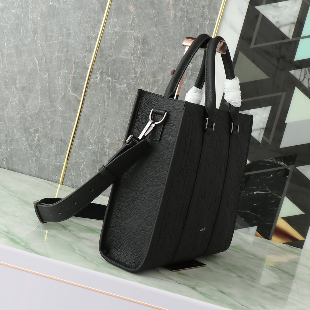 Dior Basic Bag Cow Leather Black Foldable L-s-242l