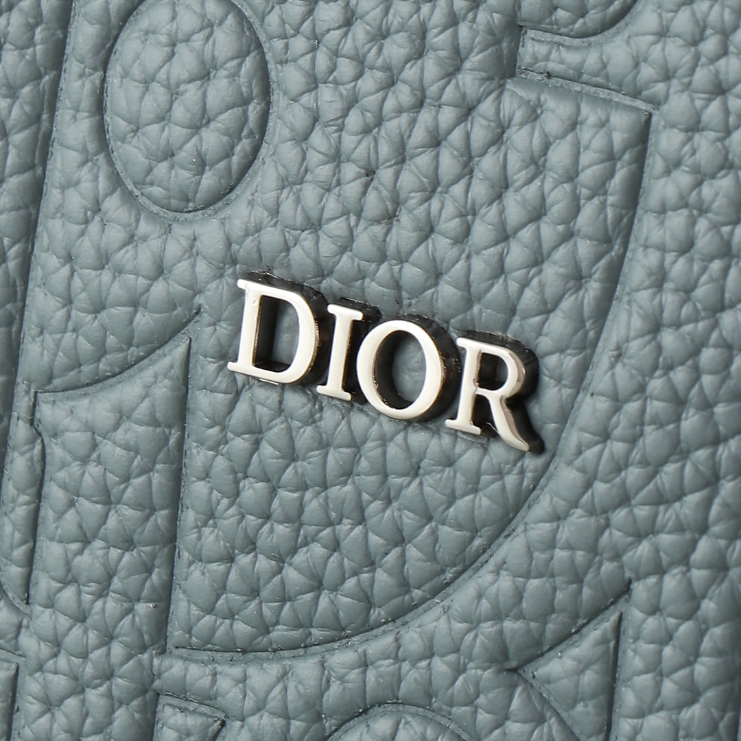 Dior Basic Bag Cow Leather Gray Foldable L-s-242l