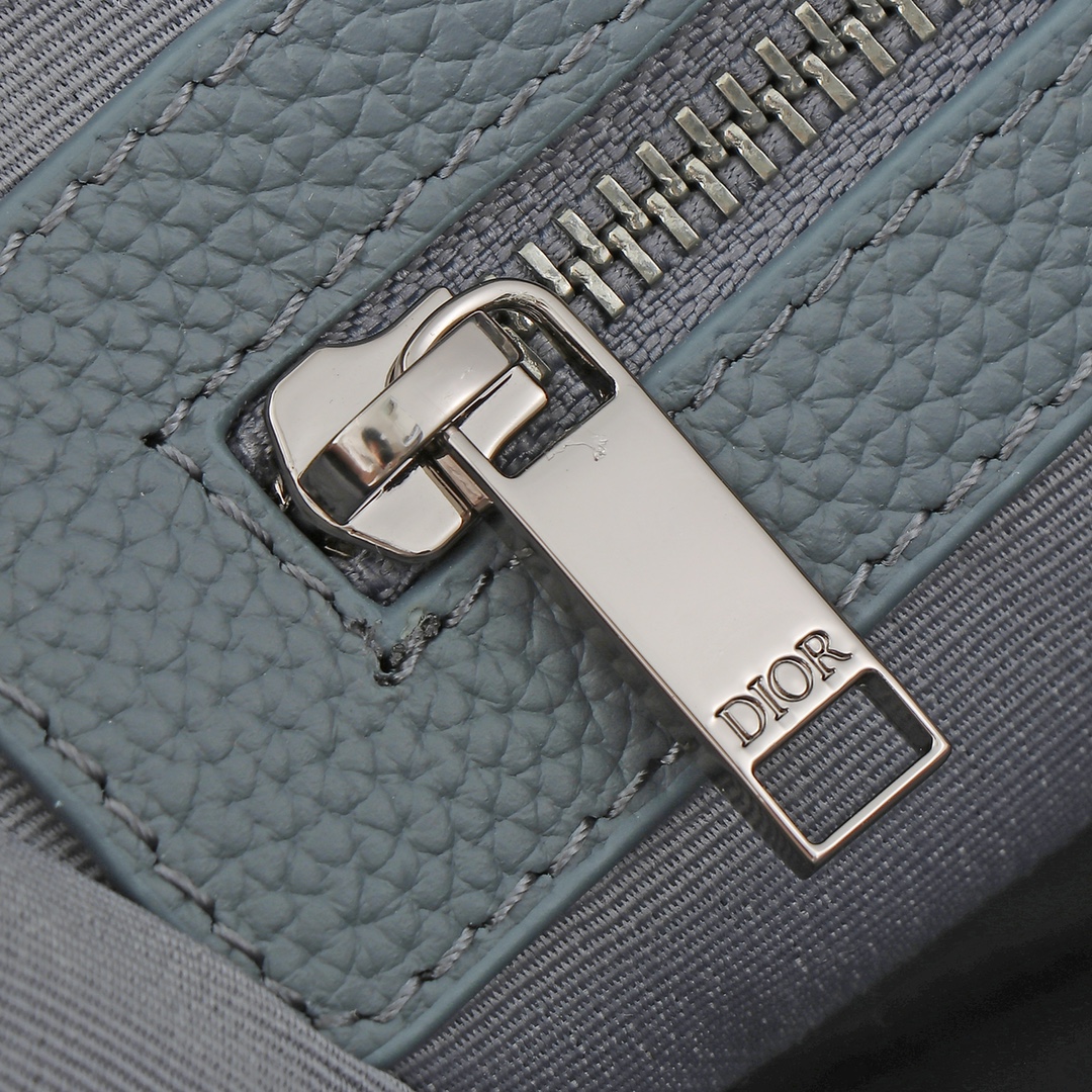 Dior Basic Bag Cow Leather Gray Foldable L-s-242l