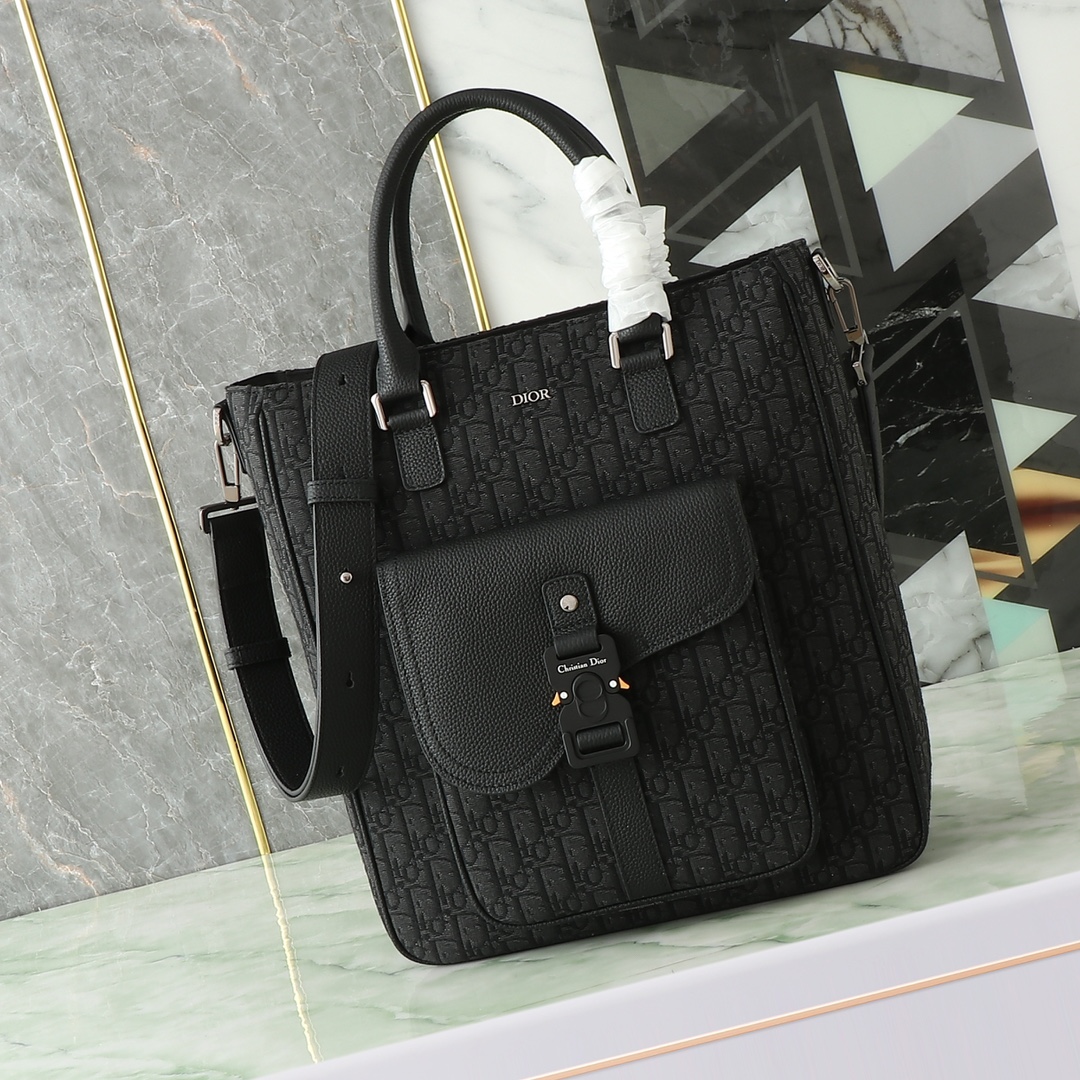 Dior Basic Bag Cow Leather Black L-s
