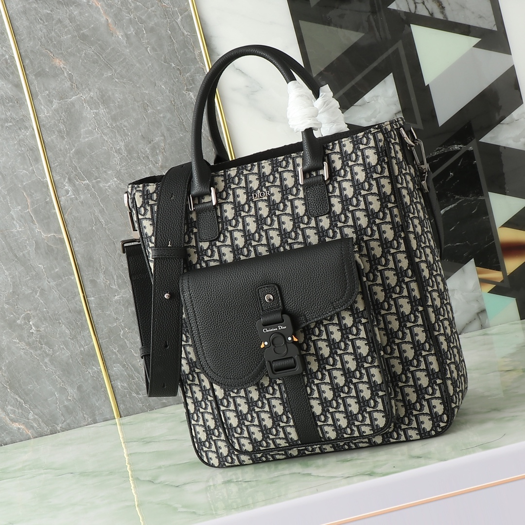 Dior Basic Bag Cow Leather Black L-s