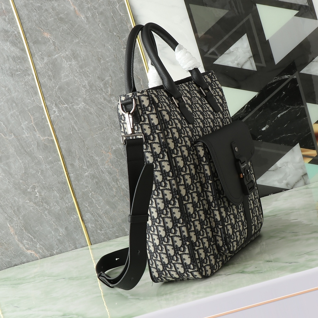 Dior Basic Bag Cow Leather Black L-s