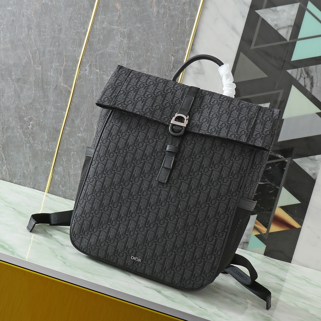 Dior Shoulder Bag Cow Leather Black L-s