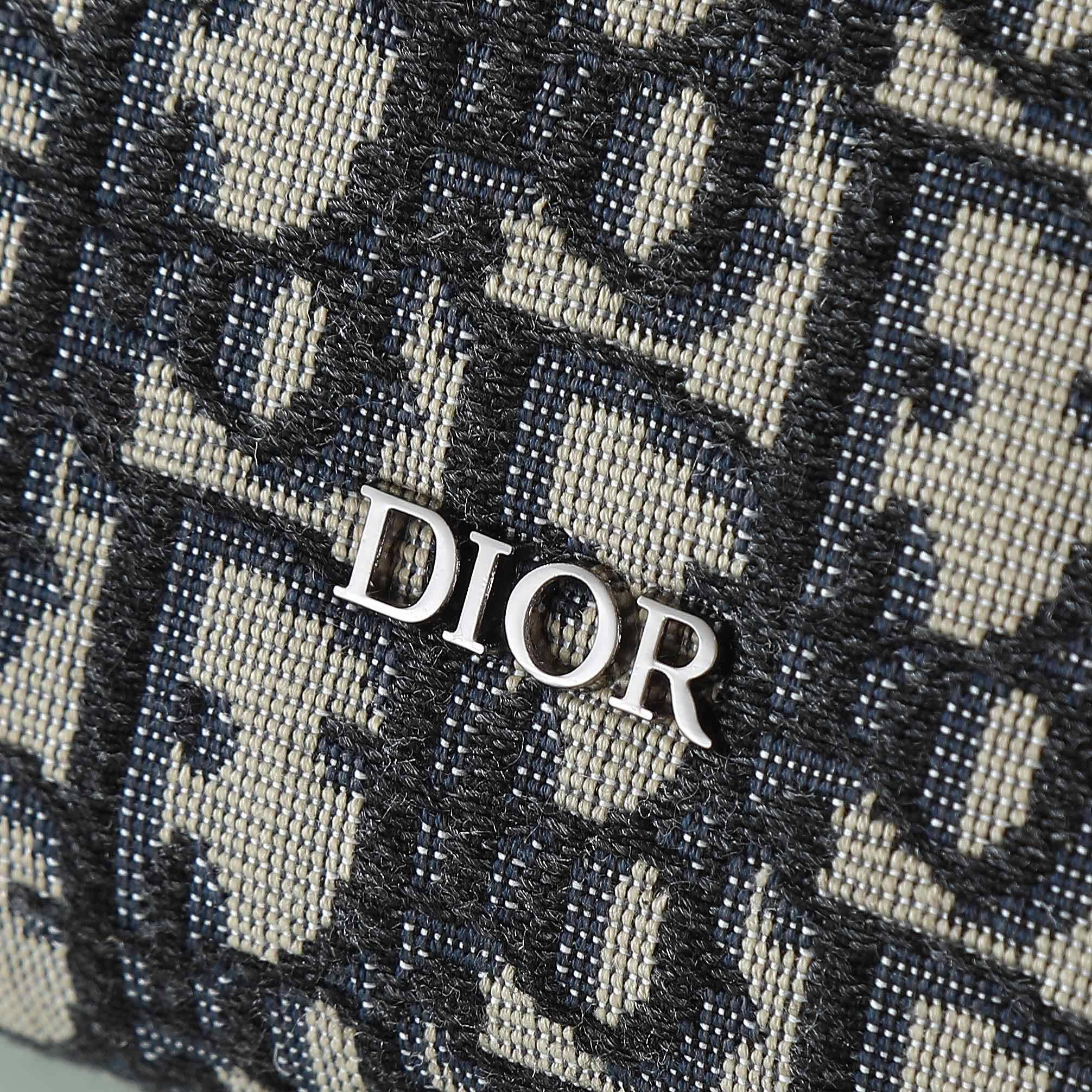 Dior Clutch Bag Cow Leather Black L-s