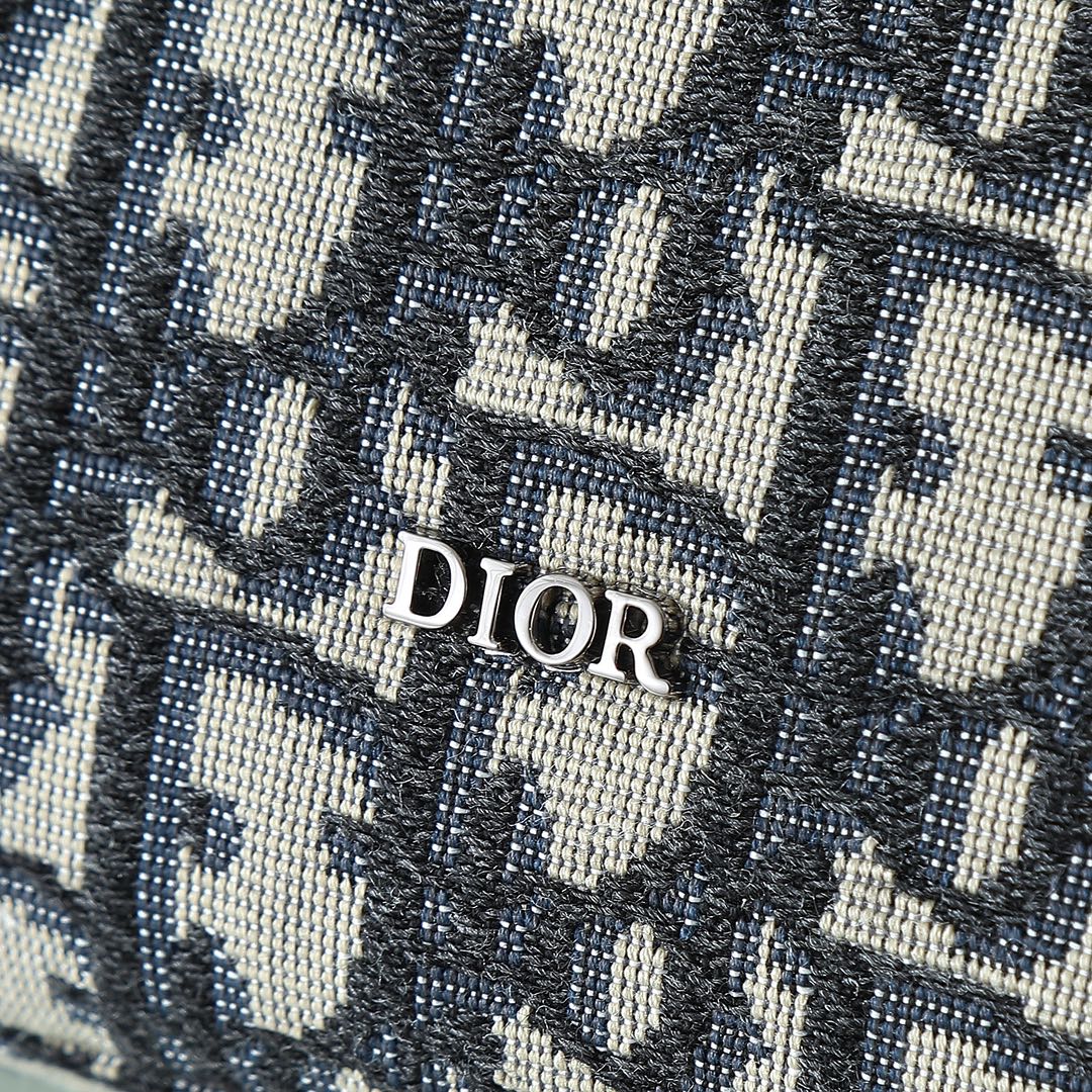 Dior Clutch Bag Cow Leather Black M-l-s