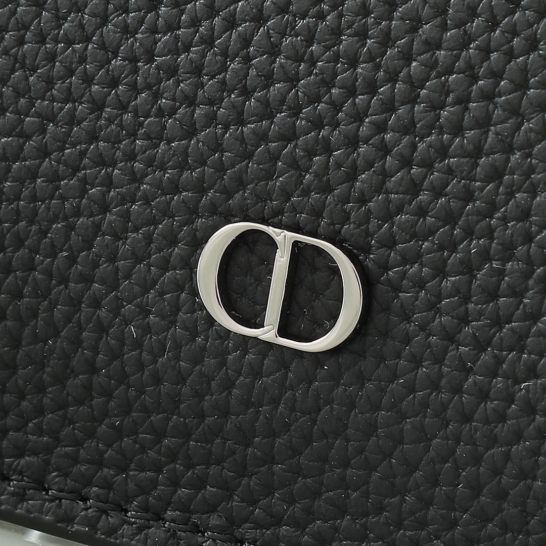 Dior Clutch Bag Cow Leather Black S