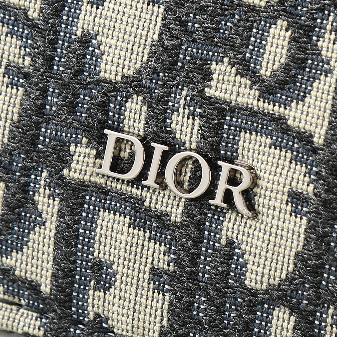 Dior Clutch Bag Cow Leather Black L-s