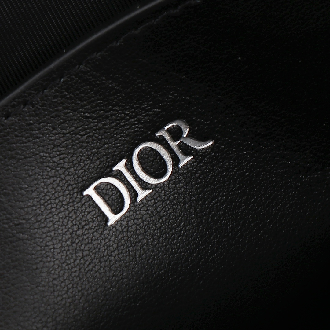 Dior Clutch Bag Cow Leather Black L-xl-s