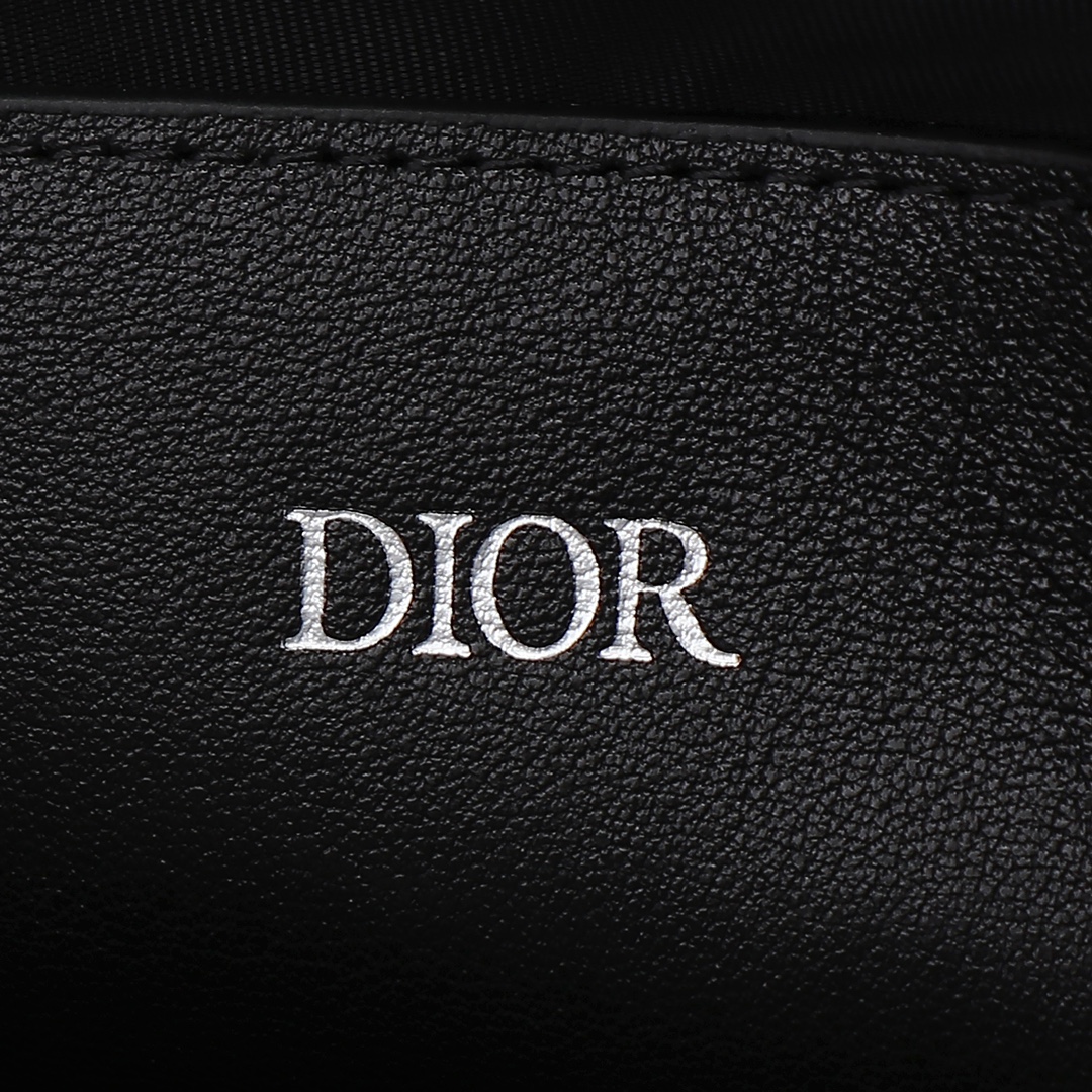 Dior Clutch Bag Cow Leather Black L-xl-s