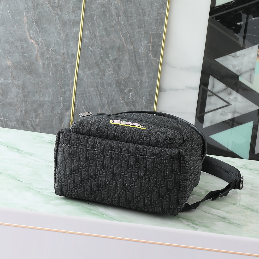 Dior Shoulder Bag Cow Leather Black L-s