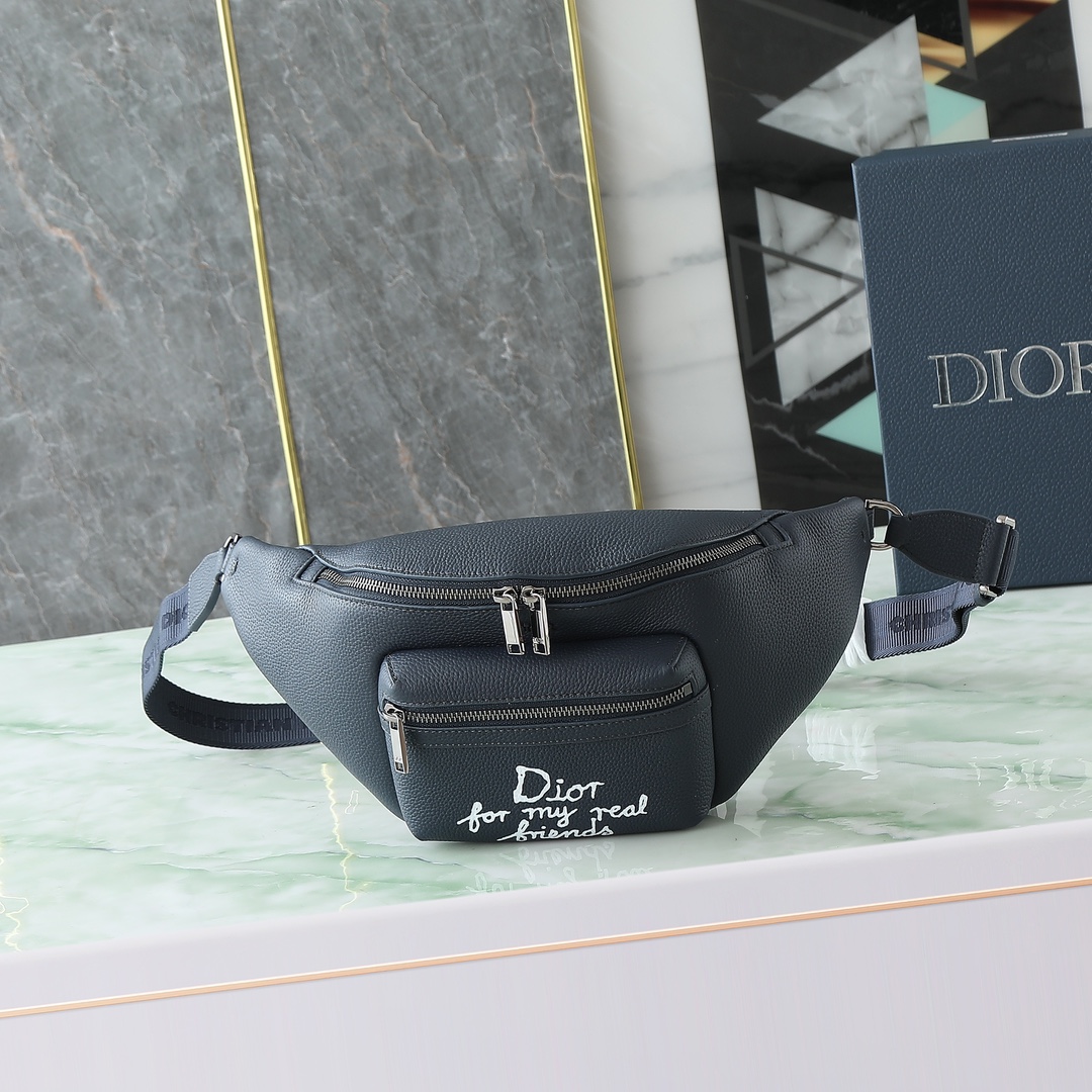 Dior Basic Bag Cow Leather White M-l-s