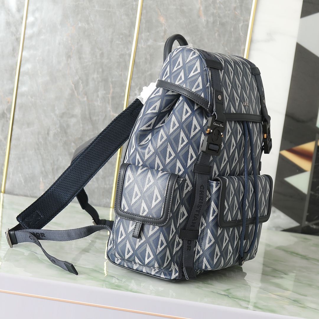 Dior Shoulder Bag Cow Leather Blue M-s