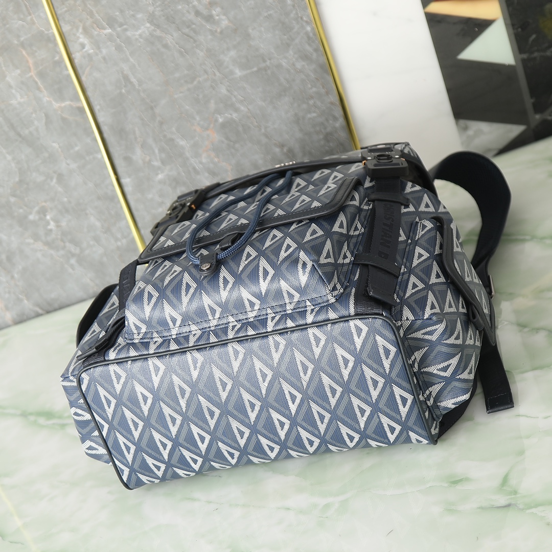 Dior Shoulder Bag Cow Leather Blue M-s