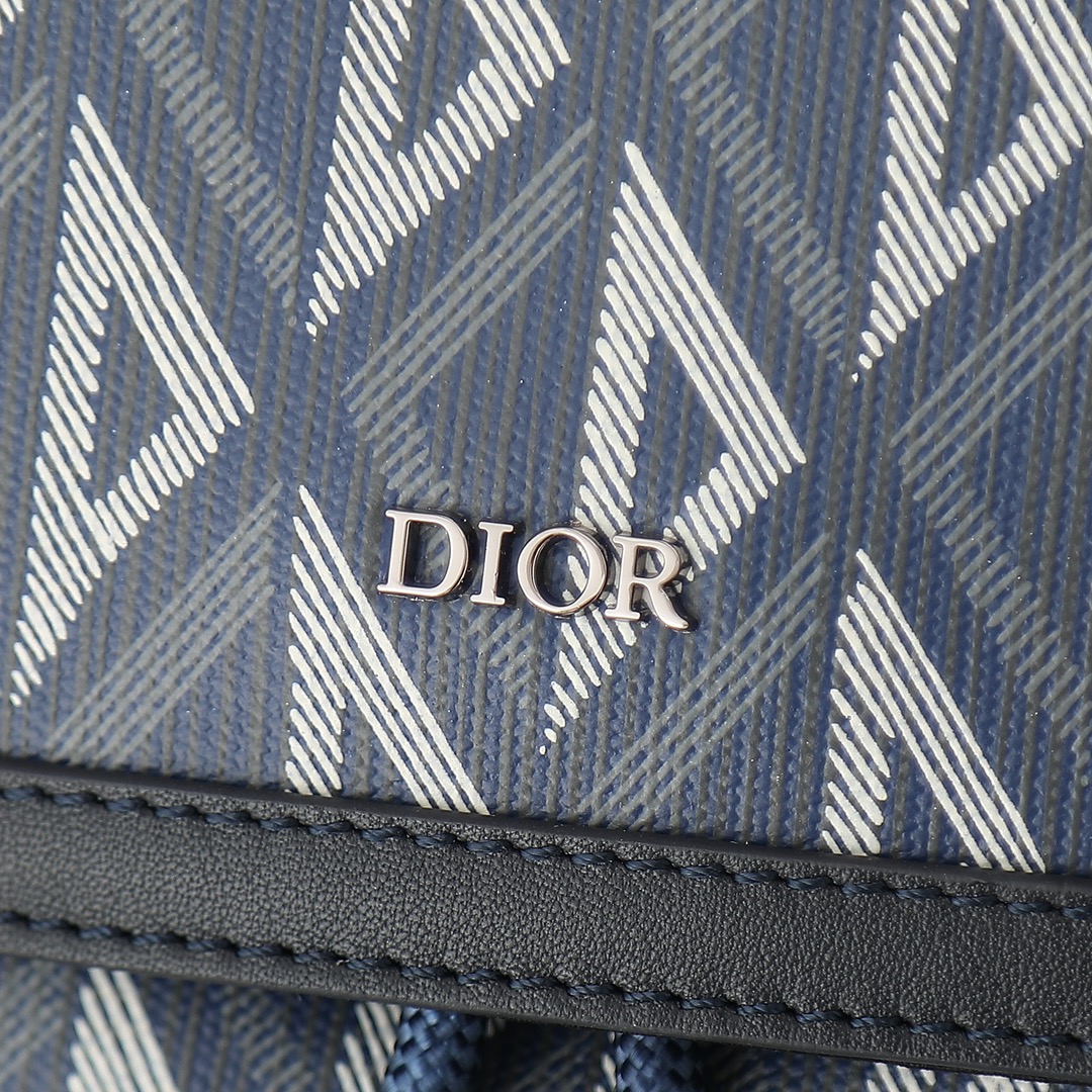 Dior Shoulder Bag Cow Leather Blue M-s