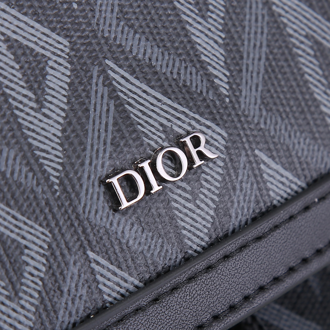 Dior Shoulder Bag Cow Leather Gray M-s