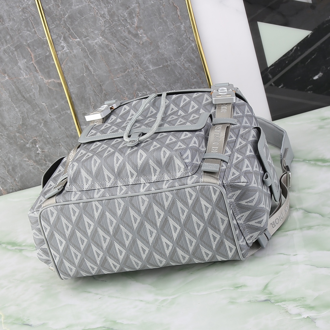 Dior Shoulder Bag Cow Leather Gray M-s