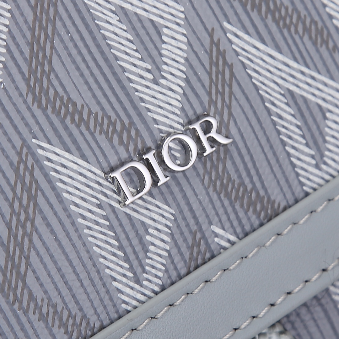 Dior Shoulder Bag Cow Leather Gray M-s