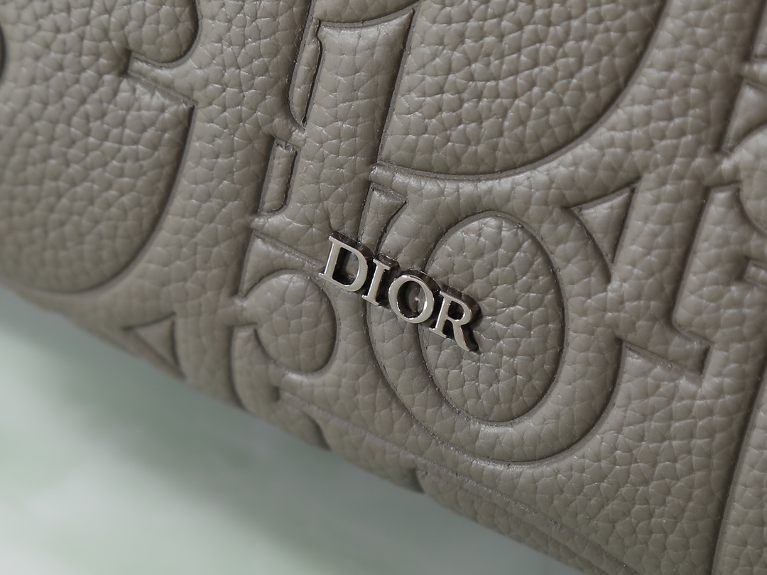 Dior Shoulder Bag Cow Leather Gray L-s-199l