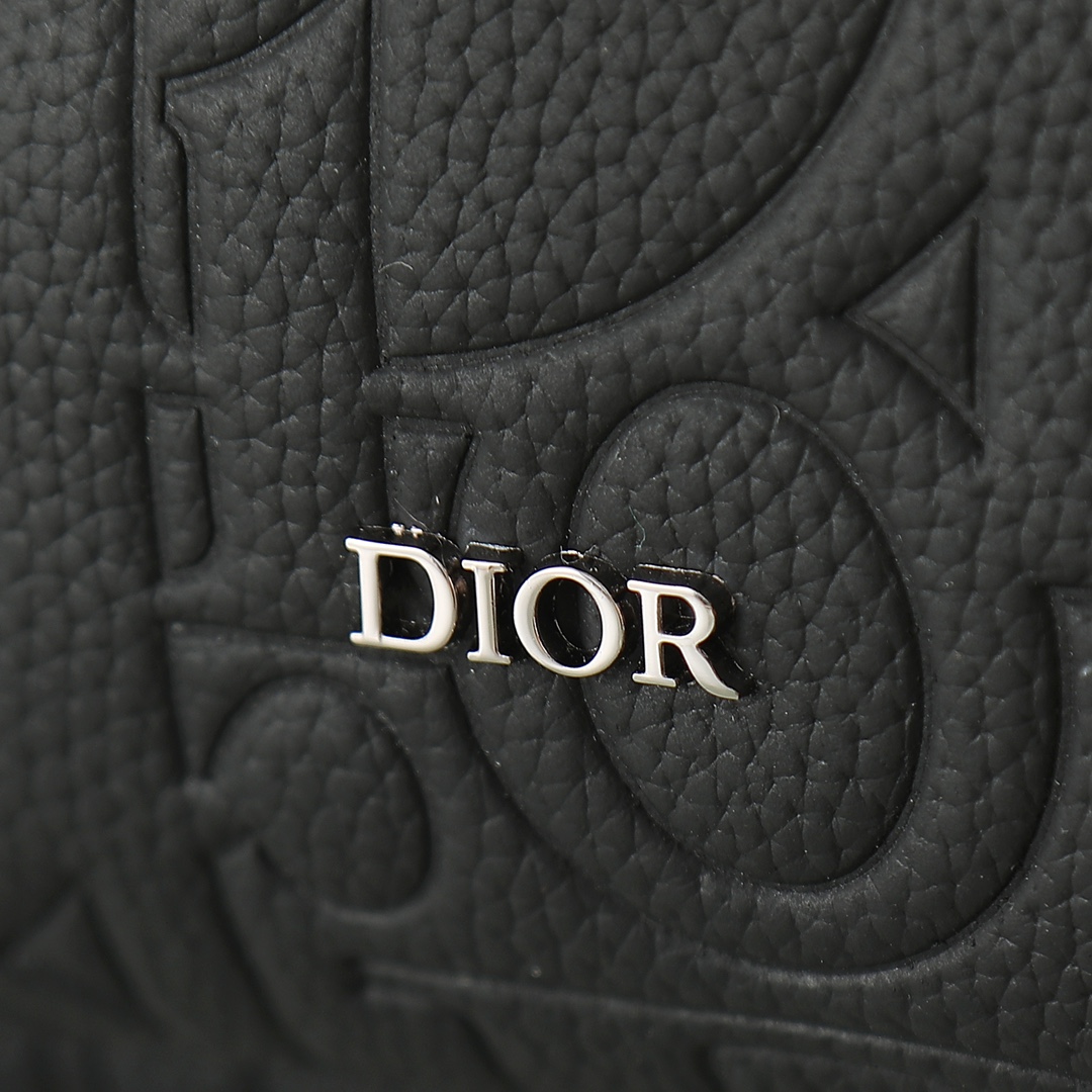 Dior Shoulder Bag Cow Leather Black L-s-199l