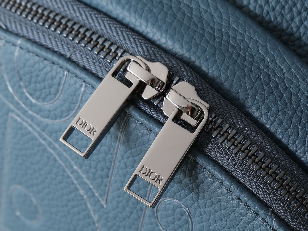 Dior Shoulder Bag Cow Leather Blue L-s