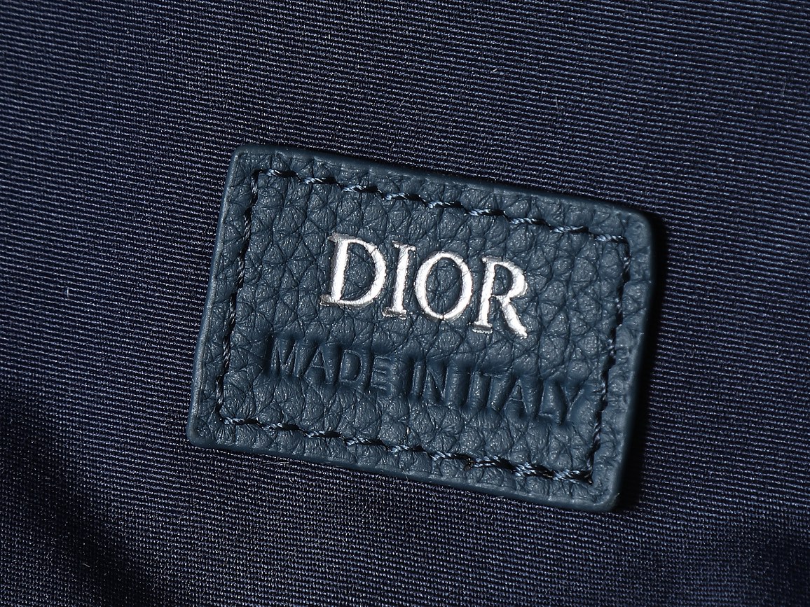 Dior Shoulder Bag Cow Leather Blue L-s
