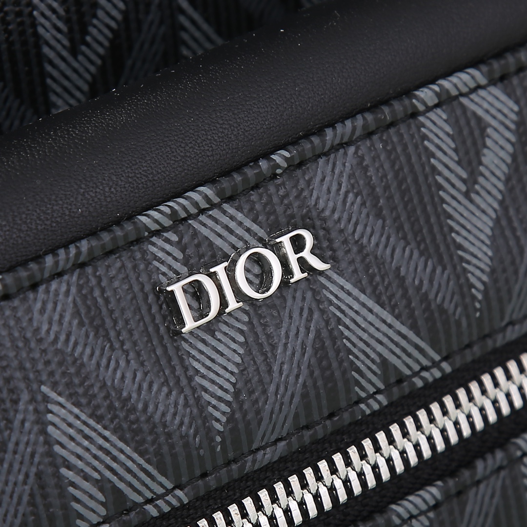 Dior Shoulder Bag Cow Leather Black M-s