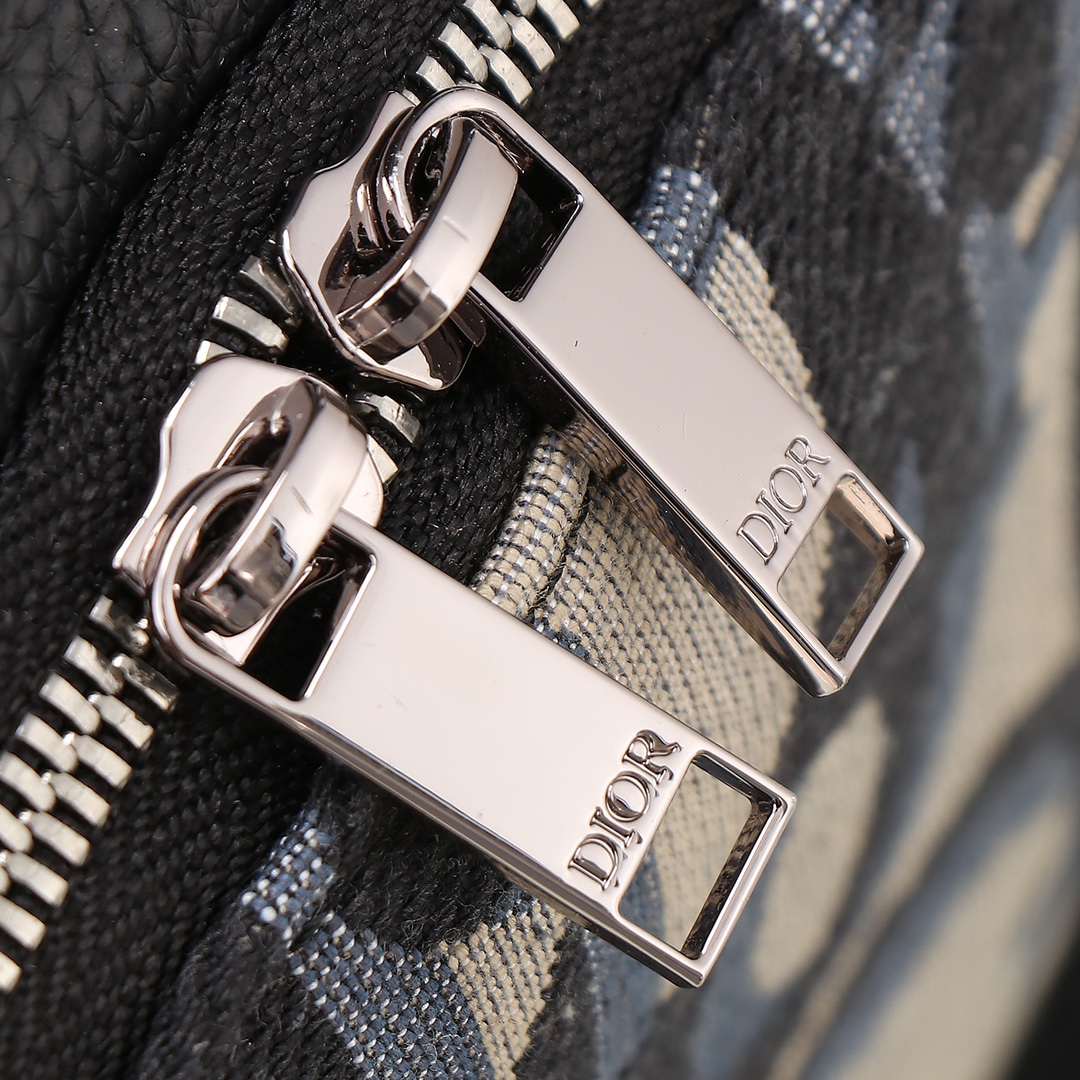 Dior Shoulder Bag Cow Leather Black L-xl-s