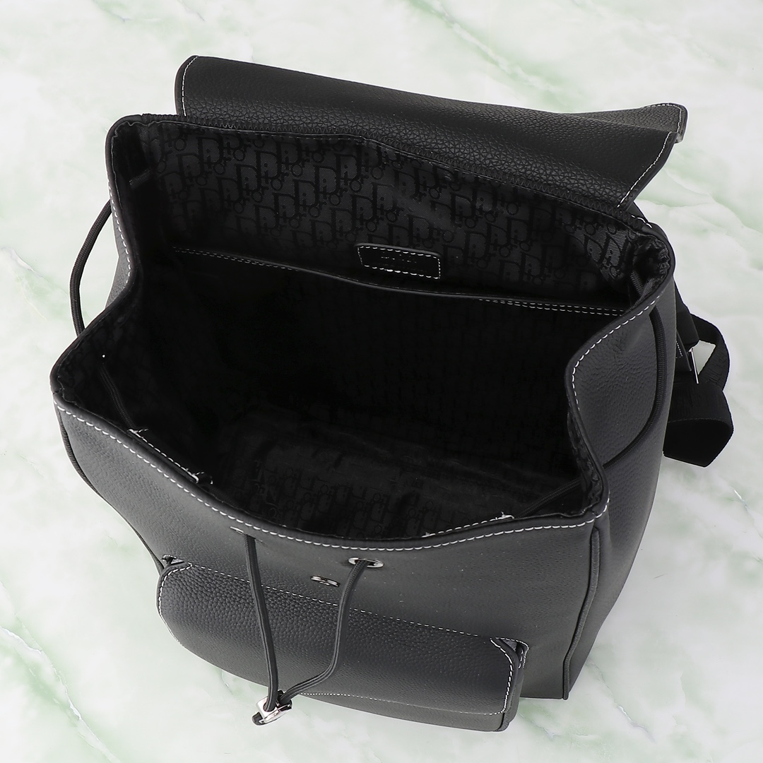 Dior Shoulder Bag Cow Leather Black