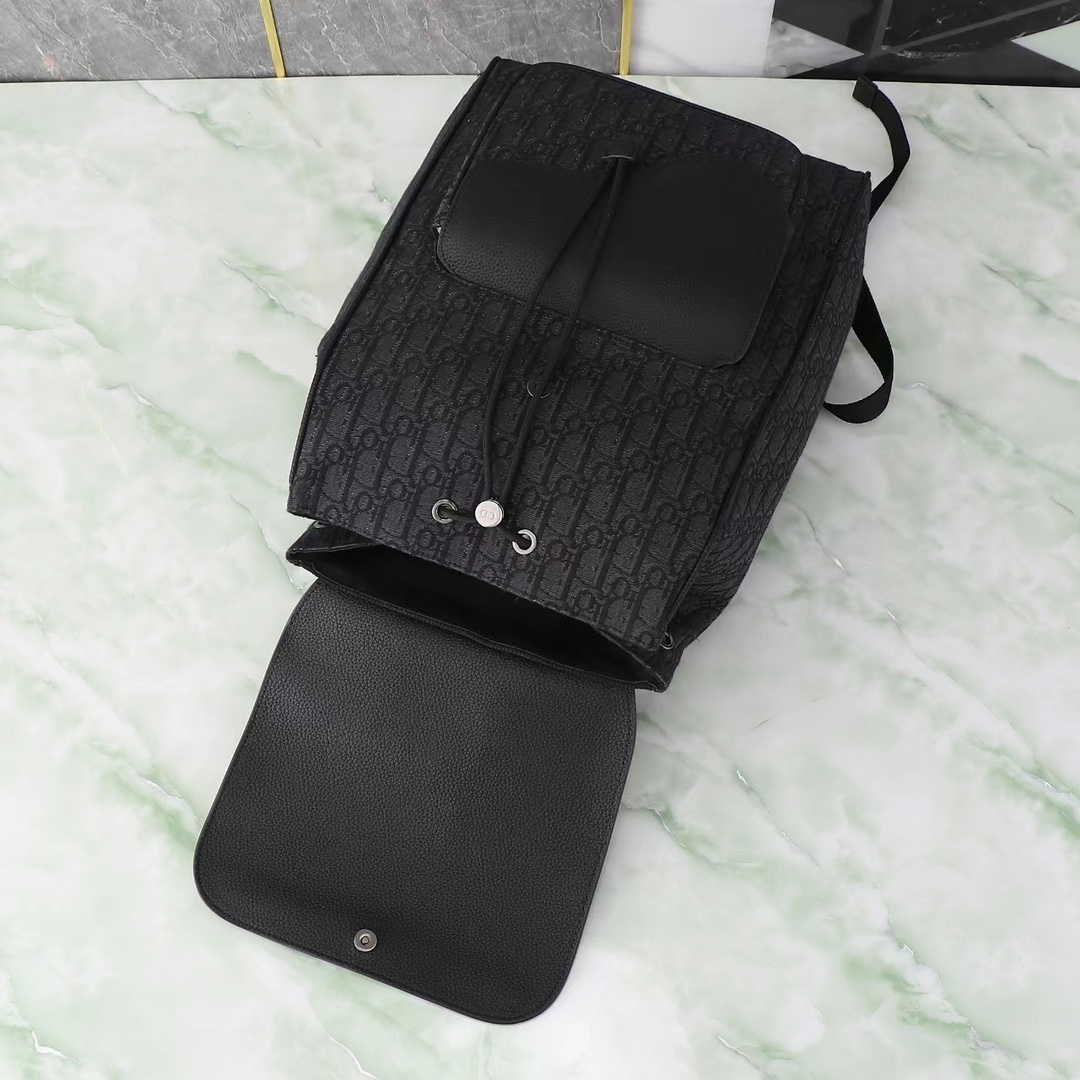Dior Shoulder Bag Cow Leather Black L