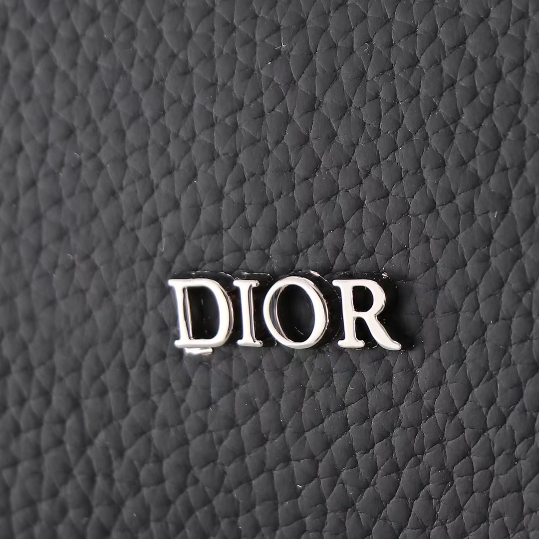 Dior Shoulder Bag Cow Leather Black L