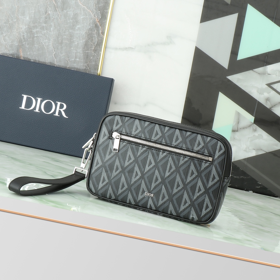 Dior Clutch Bag Canvas M-l-s