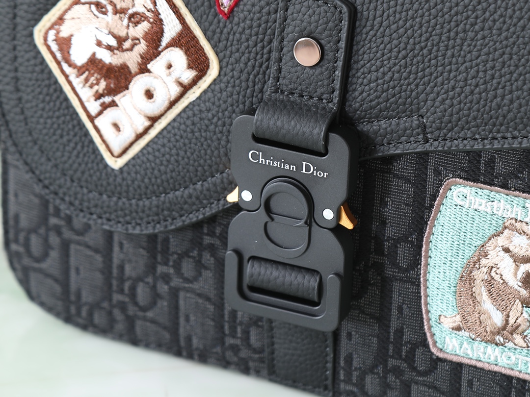 Dior Messenger Bag Cow Leather Black Mini Size S